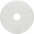 Bsc Preferred Genuine Joe Floor Pads, f/Cleaning, 17in, White, 5PK GJO18401